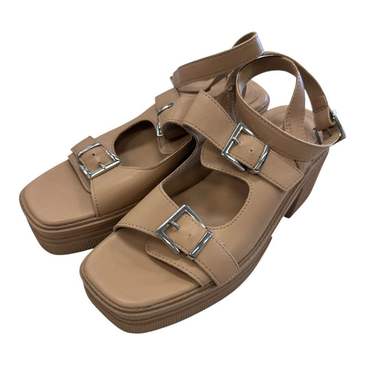 Shoes Heels Platform By Asos In Tan, Size:6