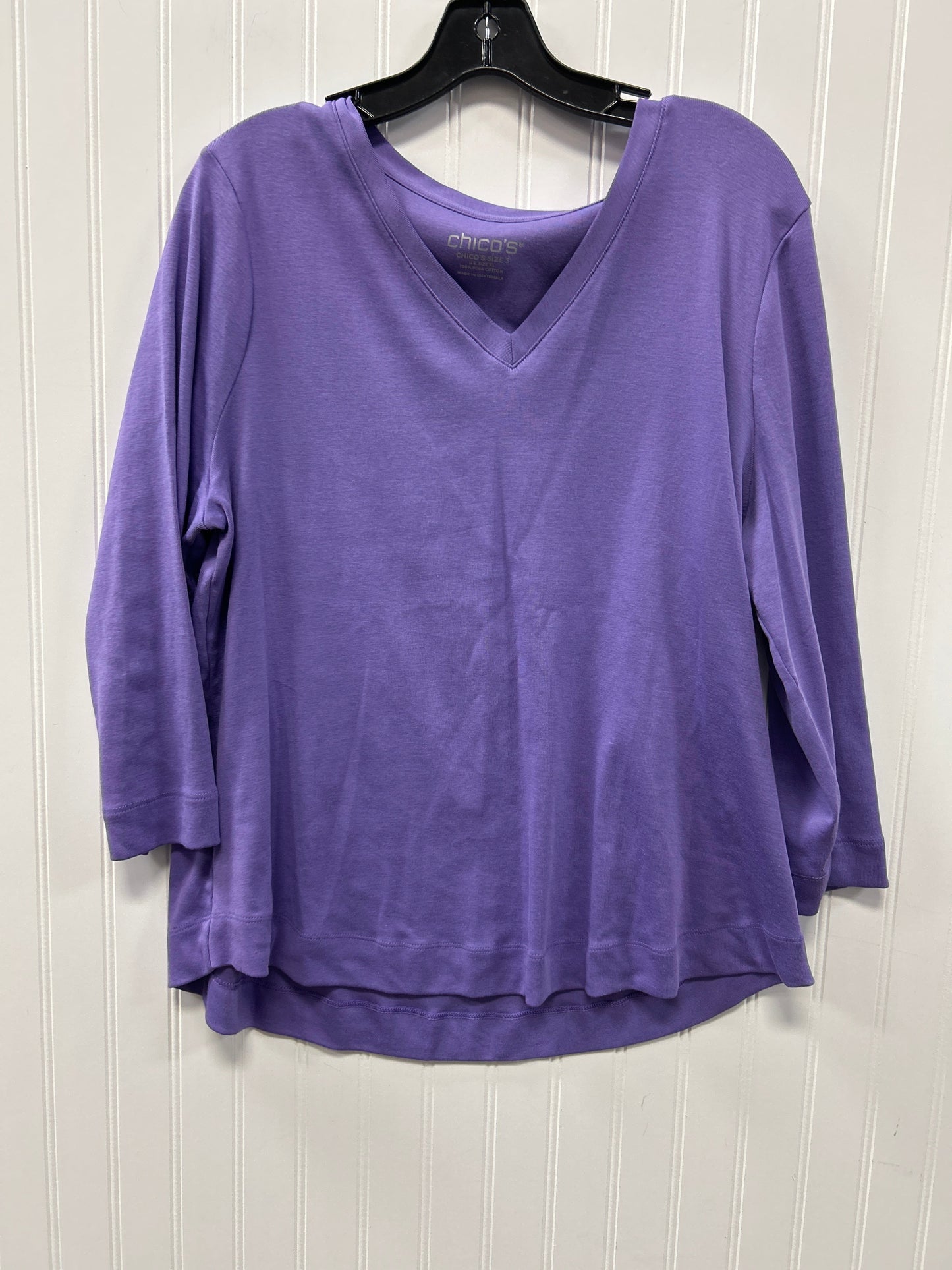 Top Ls By Chicos In Purple, Size:Xl