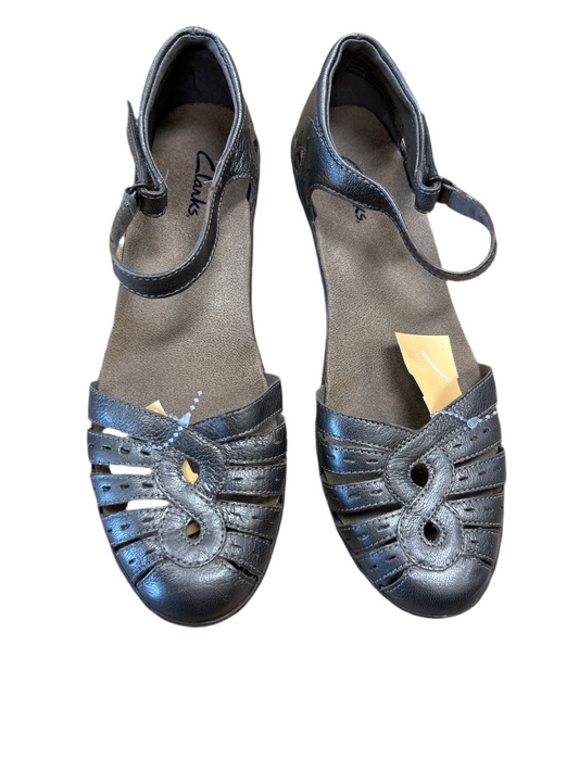 Sandals Heels Kitten By Clarks In Bronze, Size:7.5