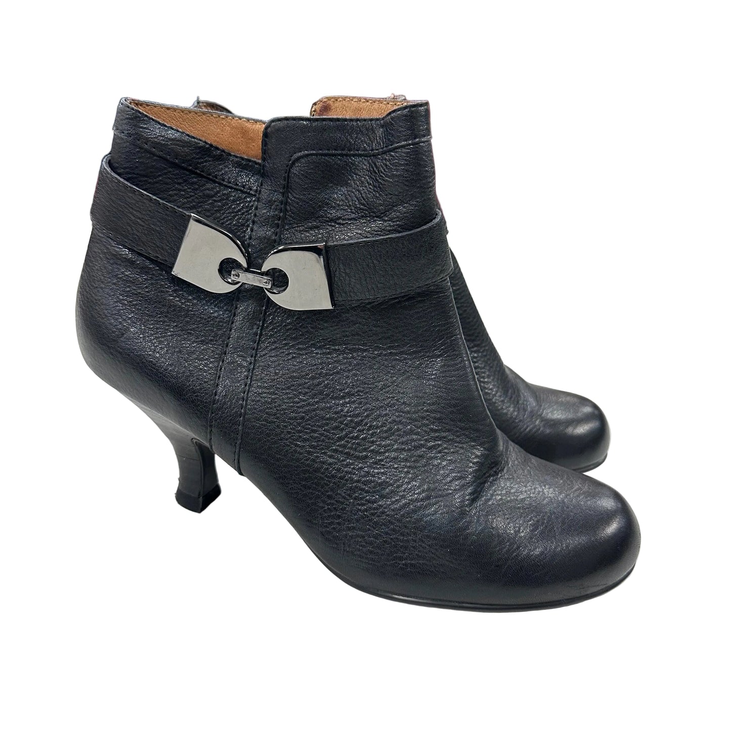 Boots Ankle Heels By Sofft In Black, Size:6.5