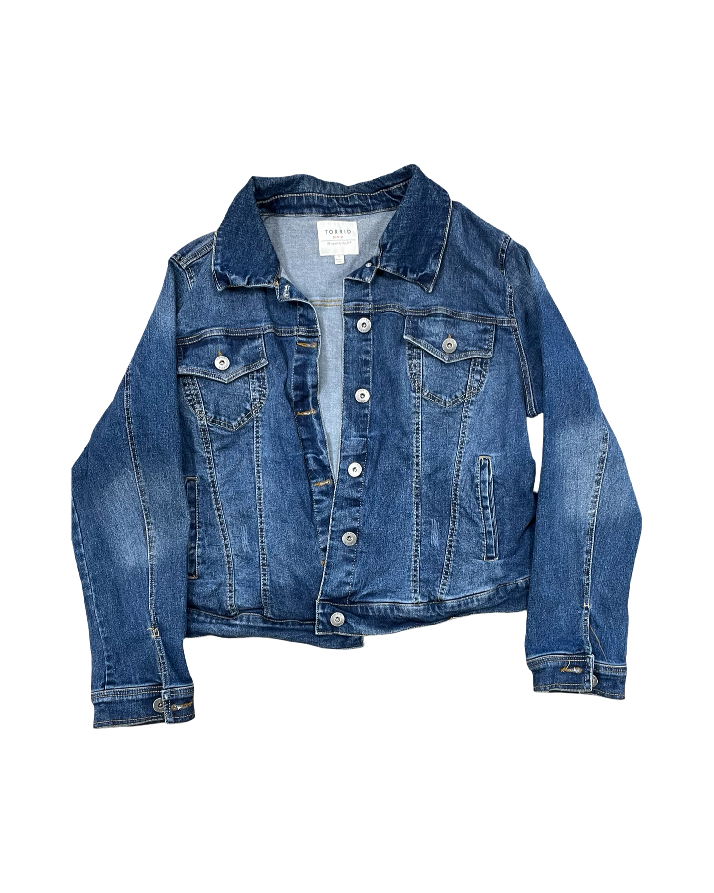 Jacket Denim By Torrid In Blue Denim, Size:L