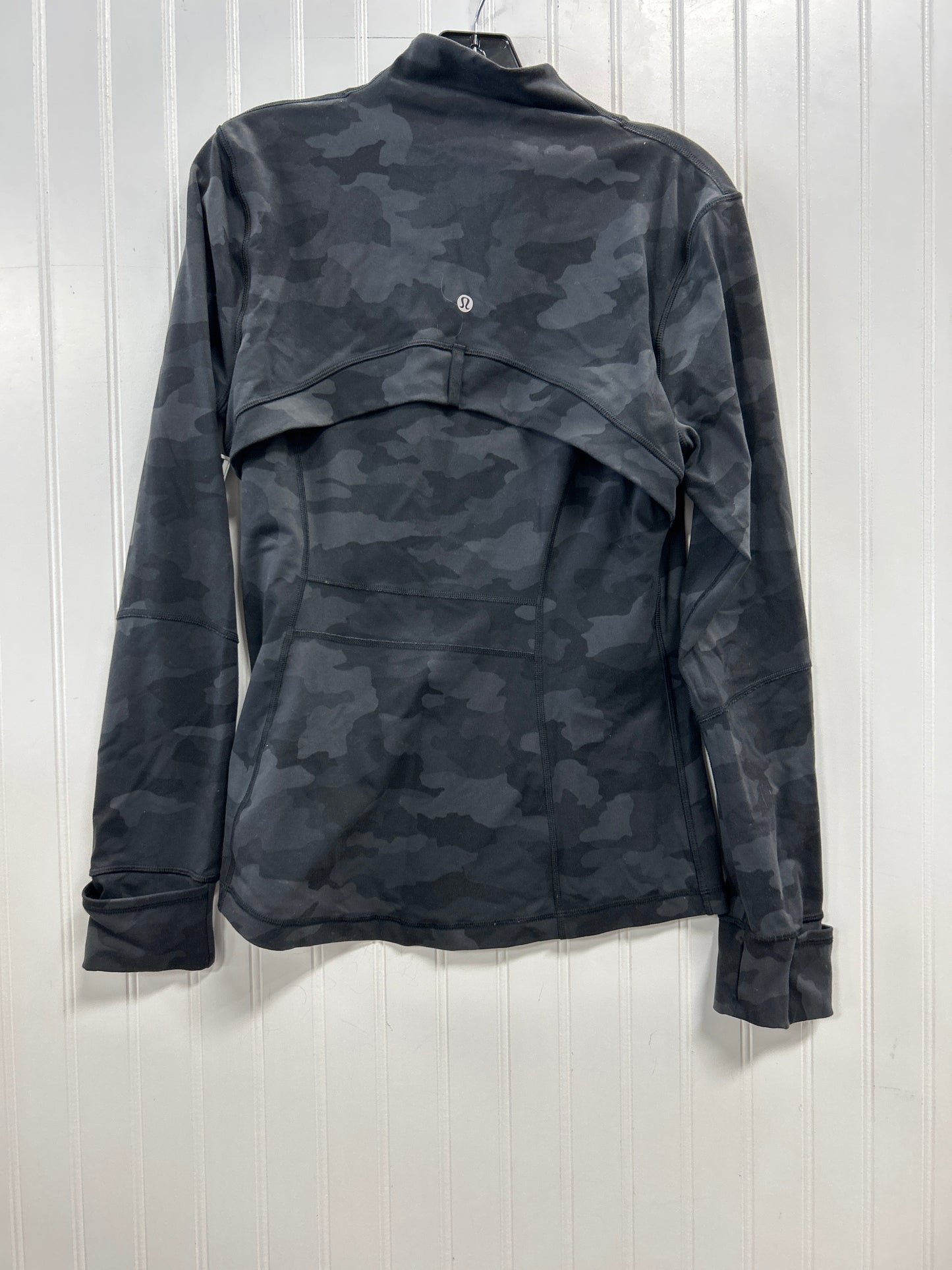 Athletic Jacket By Lululemon In Black, Size:12
