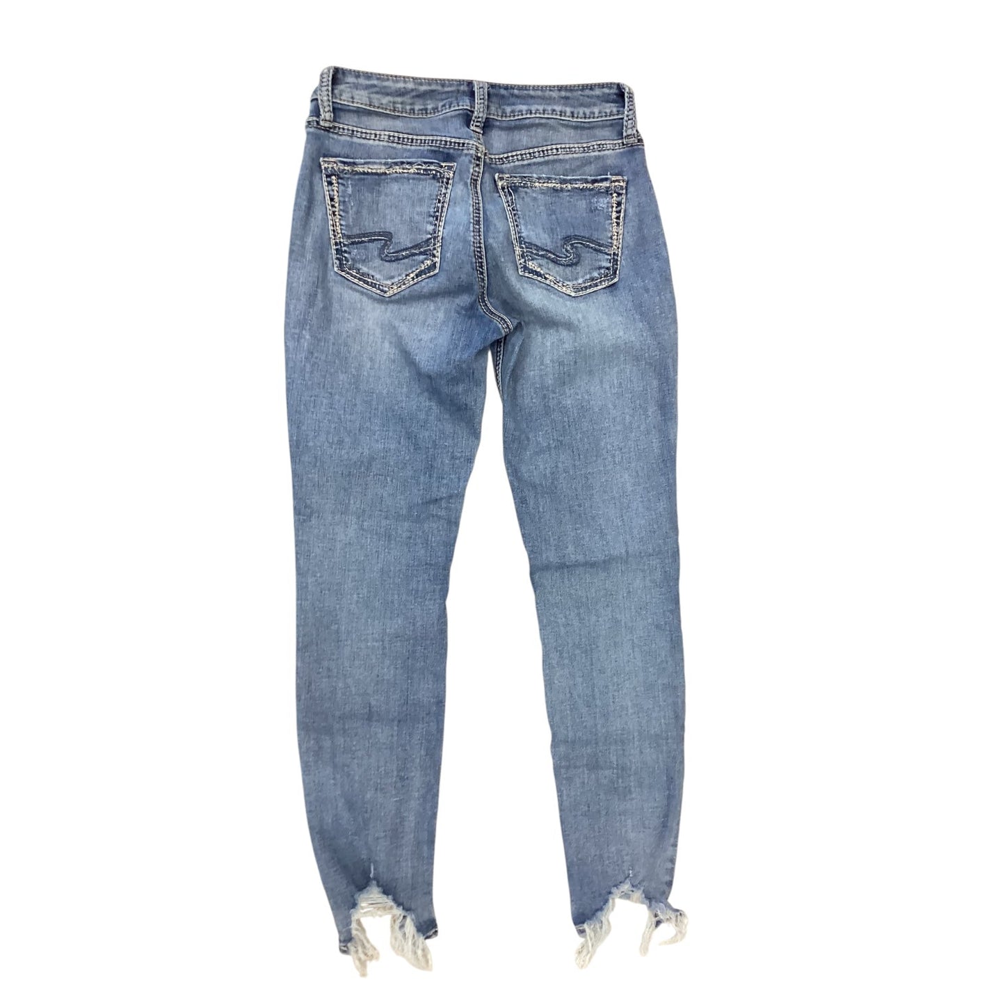 Jeans Straight By Silver In Blue Denim, Size:4