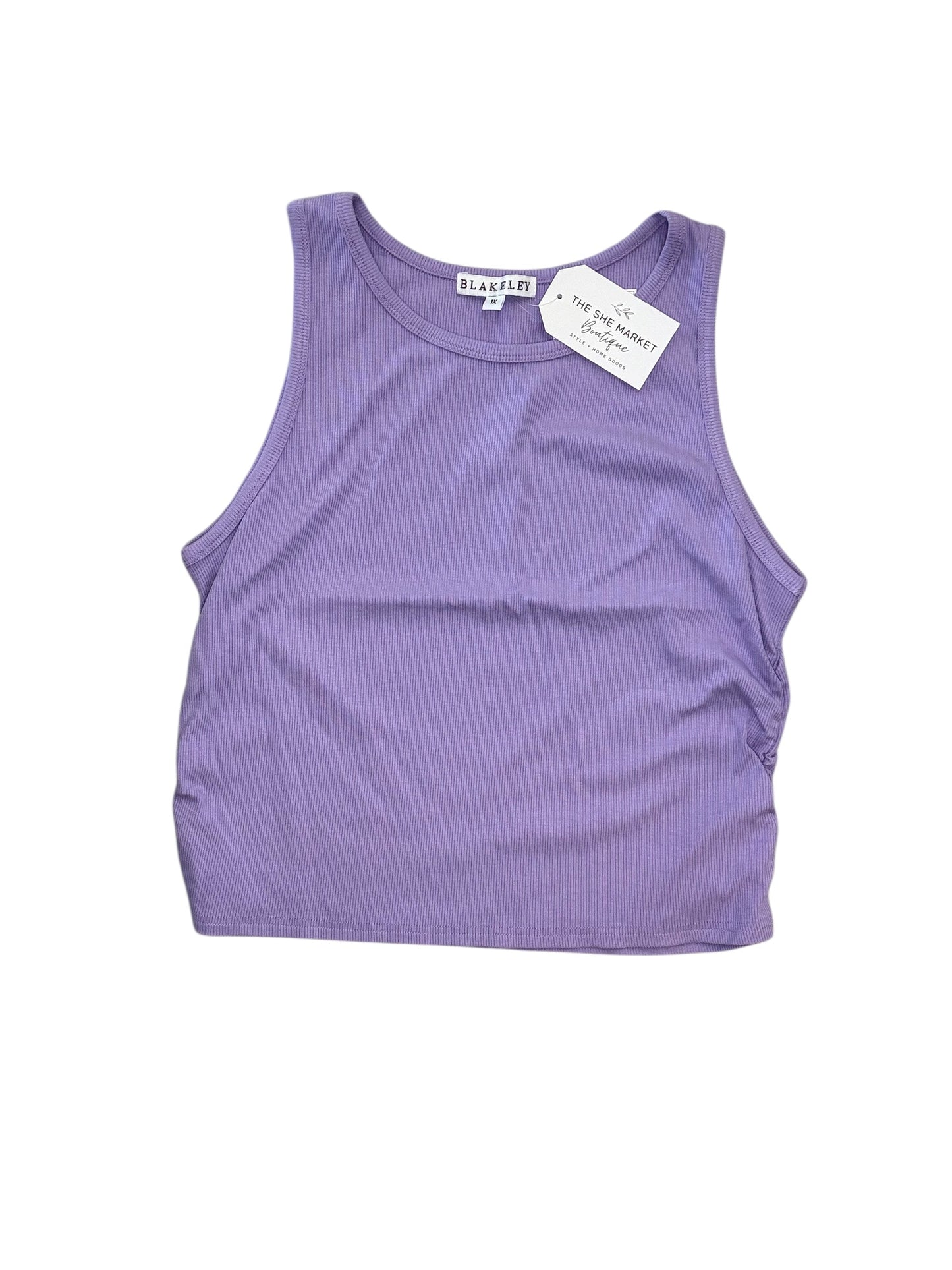 Tank Top By Blakeley In Purple, Size:1X