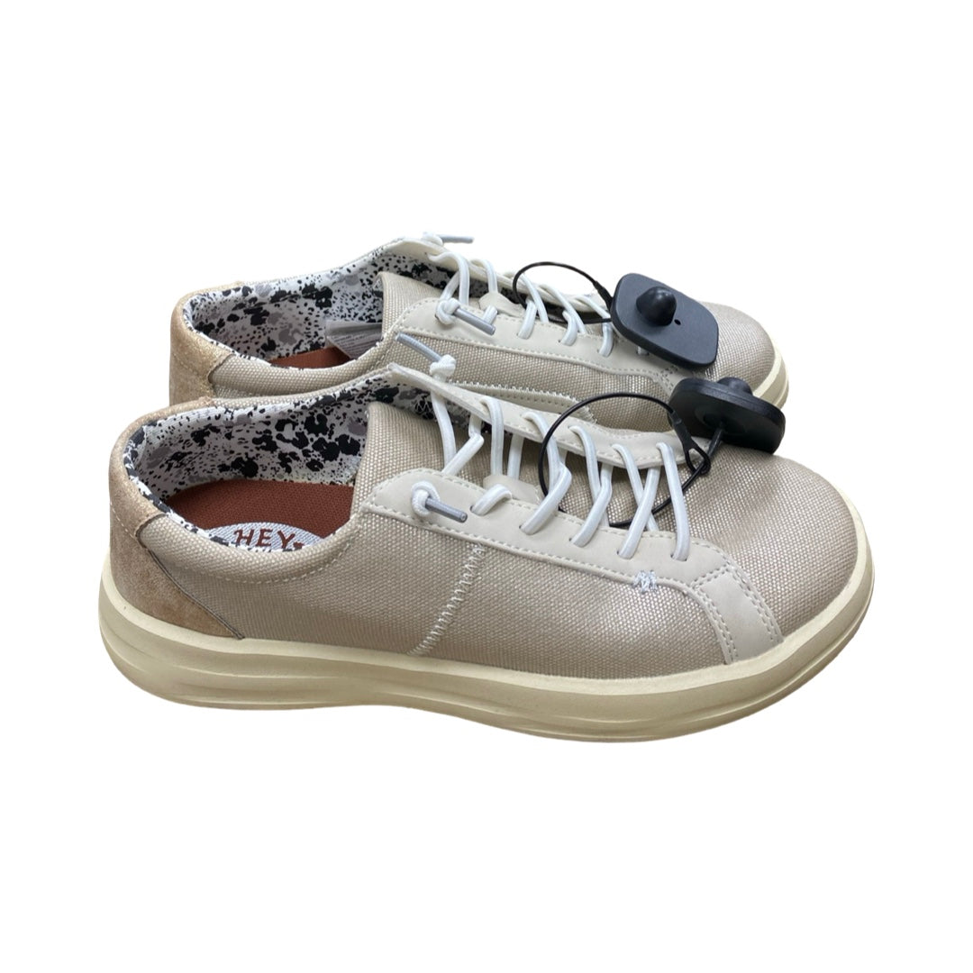 Shoes Sneakers By Hey Dude In Beige, Size:8
