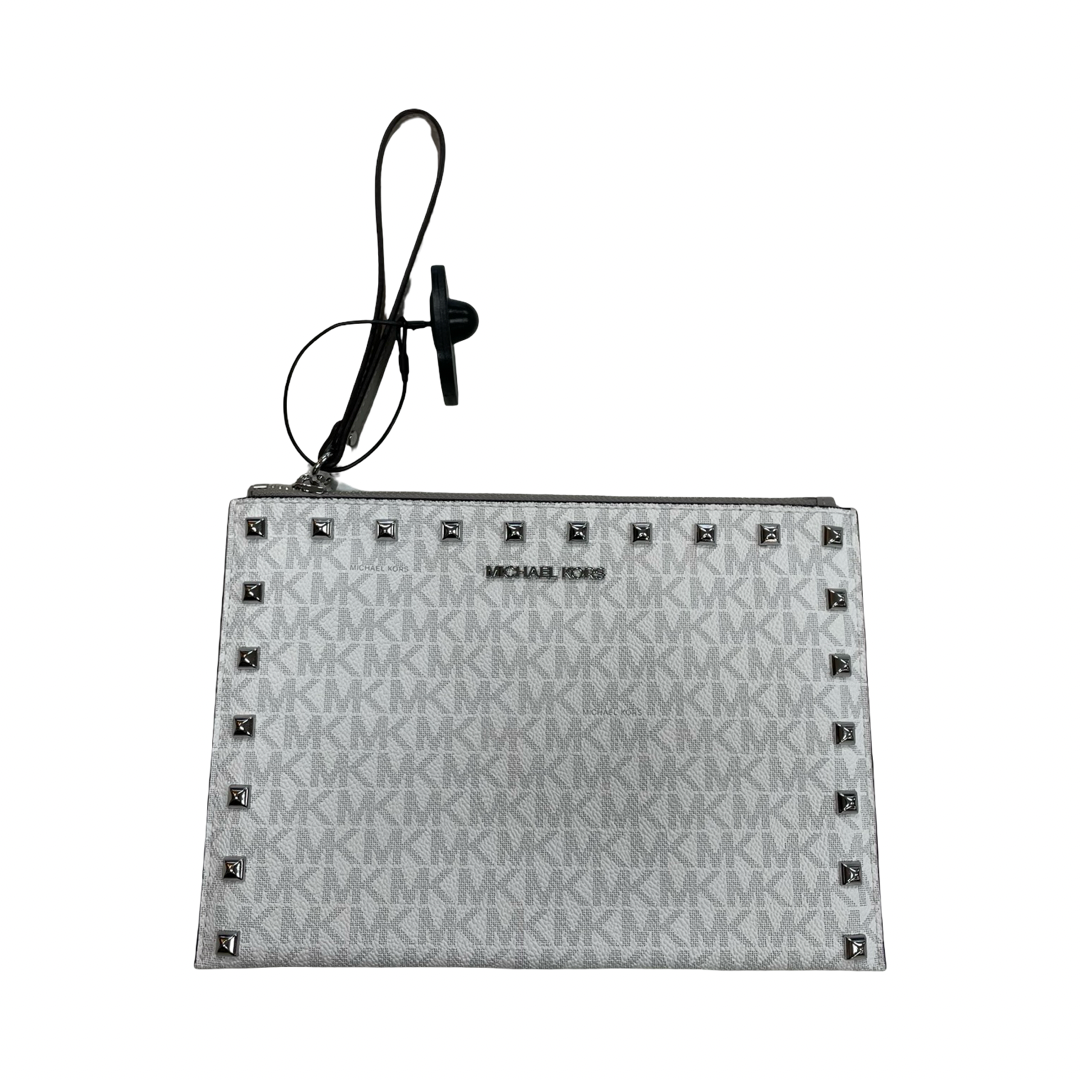 Wristlet Designer By Michael Kors In Grey & White, Size:Large