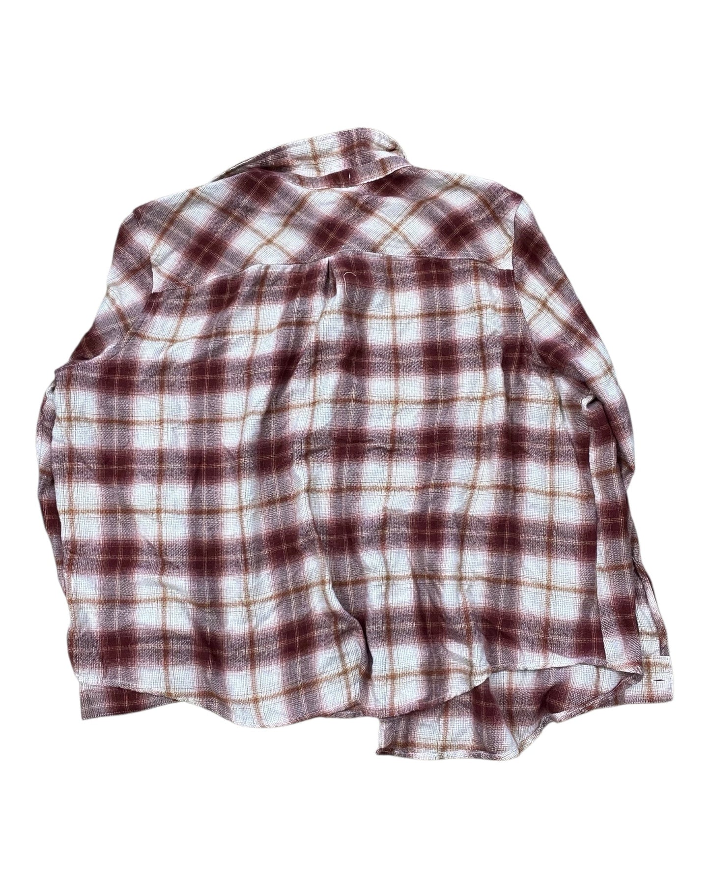 Blouse Ls By Maurices In Red, Size:3X