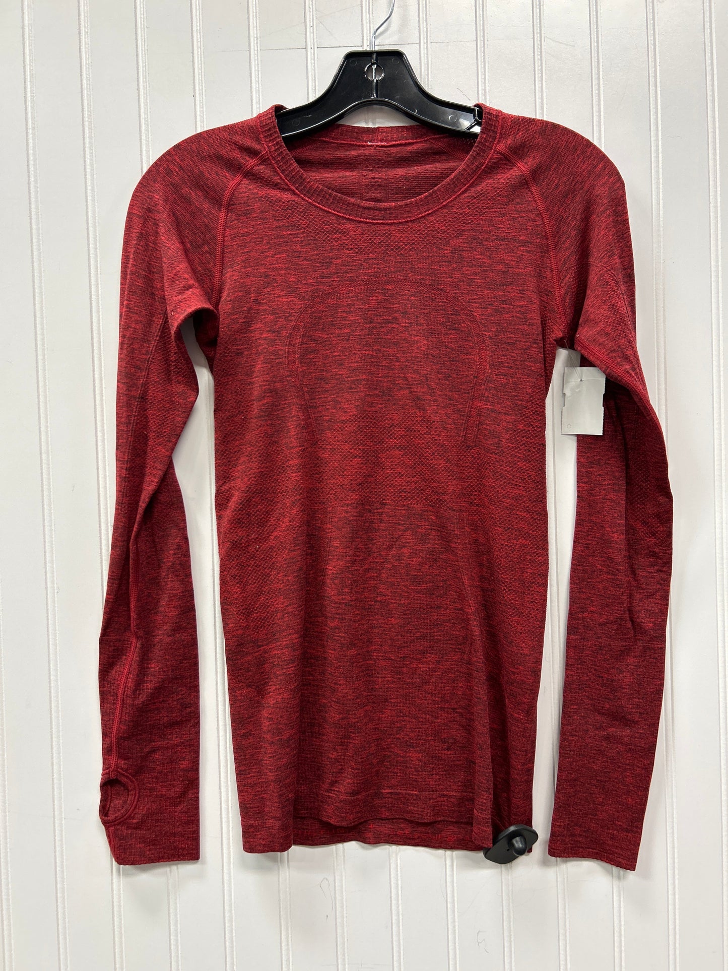 Athletic Top Ls Crewneck By Lululemon In Red, Size:4