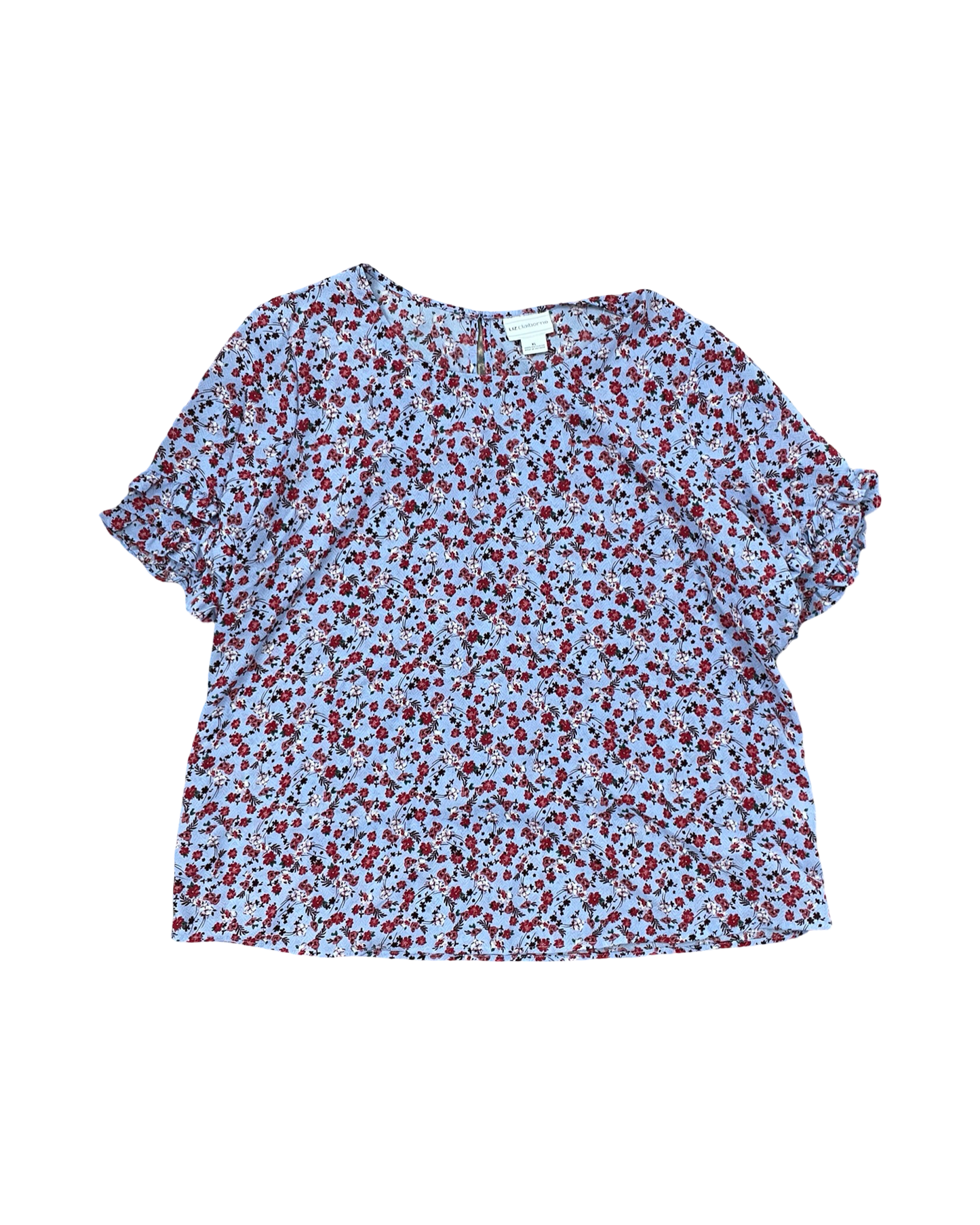 Top Ss By Liz Claiborne In Blue & Red, Size:Xl