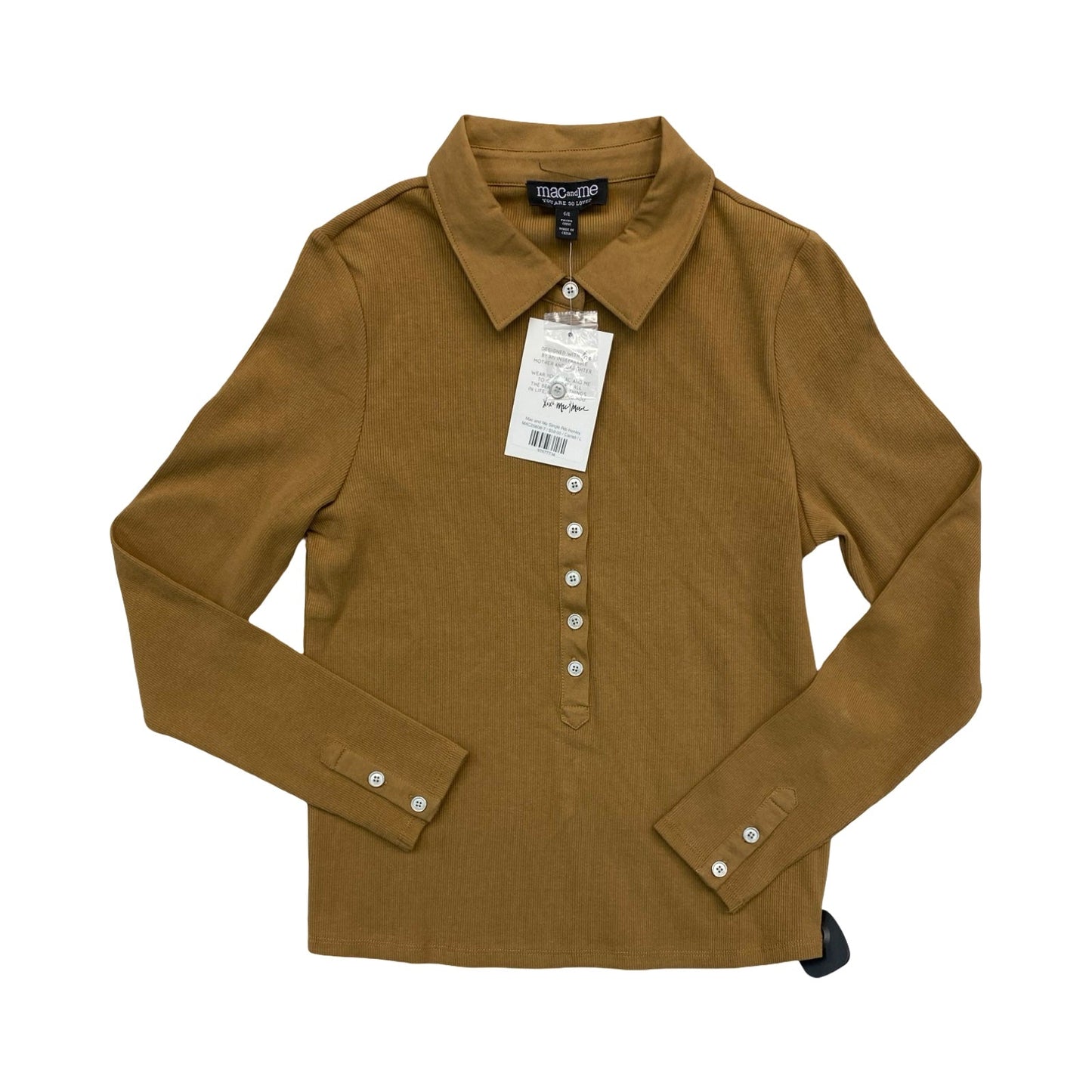 Top Ls By Cmc In Brown & Cream, Size:L