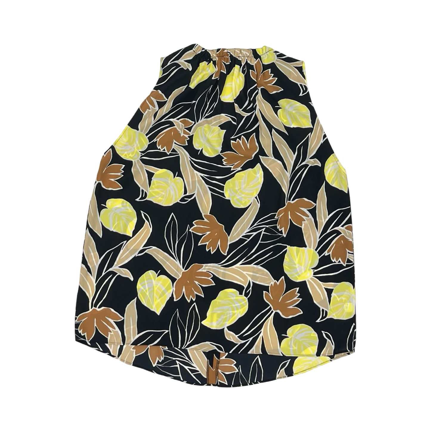 Blouse Sleeveless By Ann Taylor In Blue & Yellow, Size:Lp