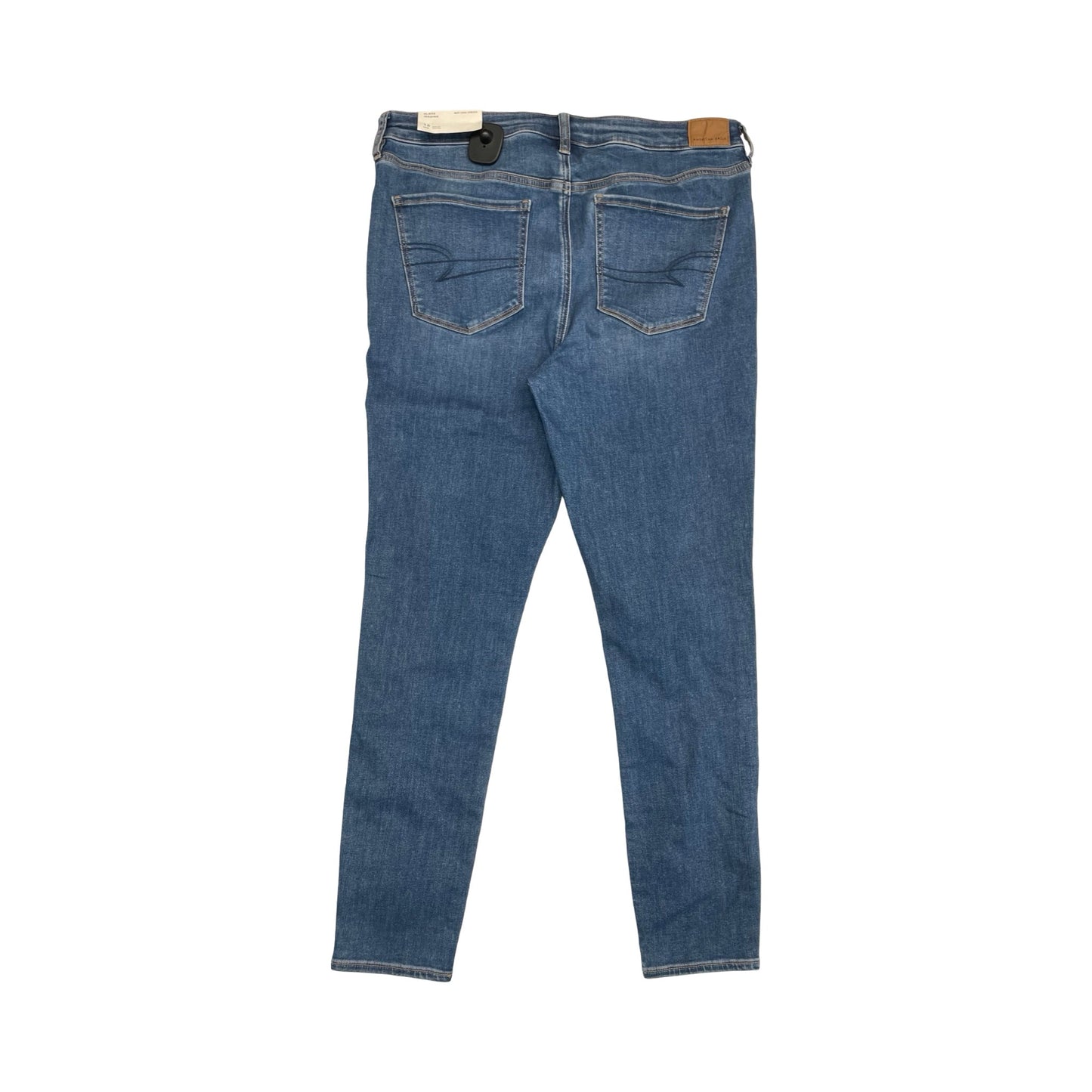 Jeans Jeggings By American Eagle In Blue Denim, Size:16
