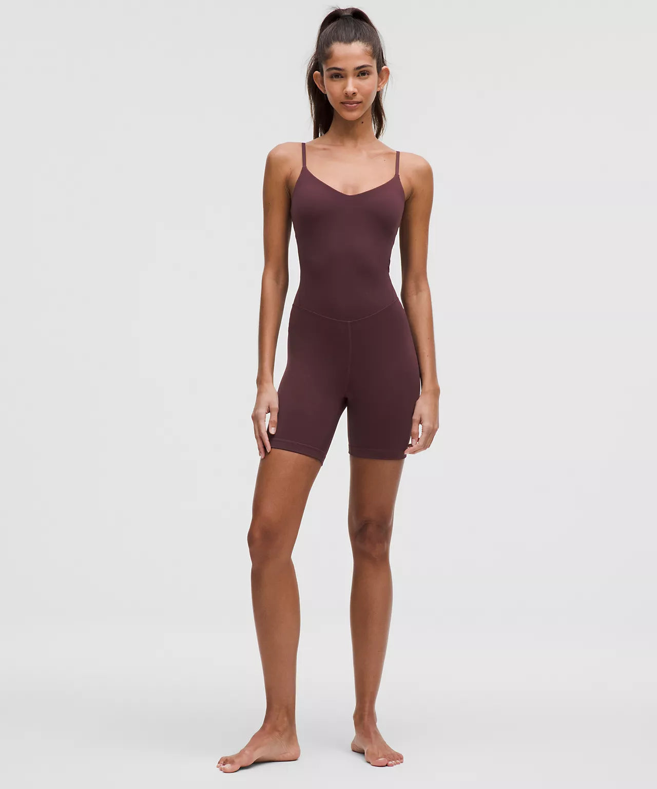 Athletic Align Cami Bodysuit 6" By Lululemon In goodnight Plum, Size: 10