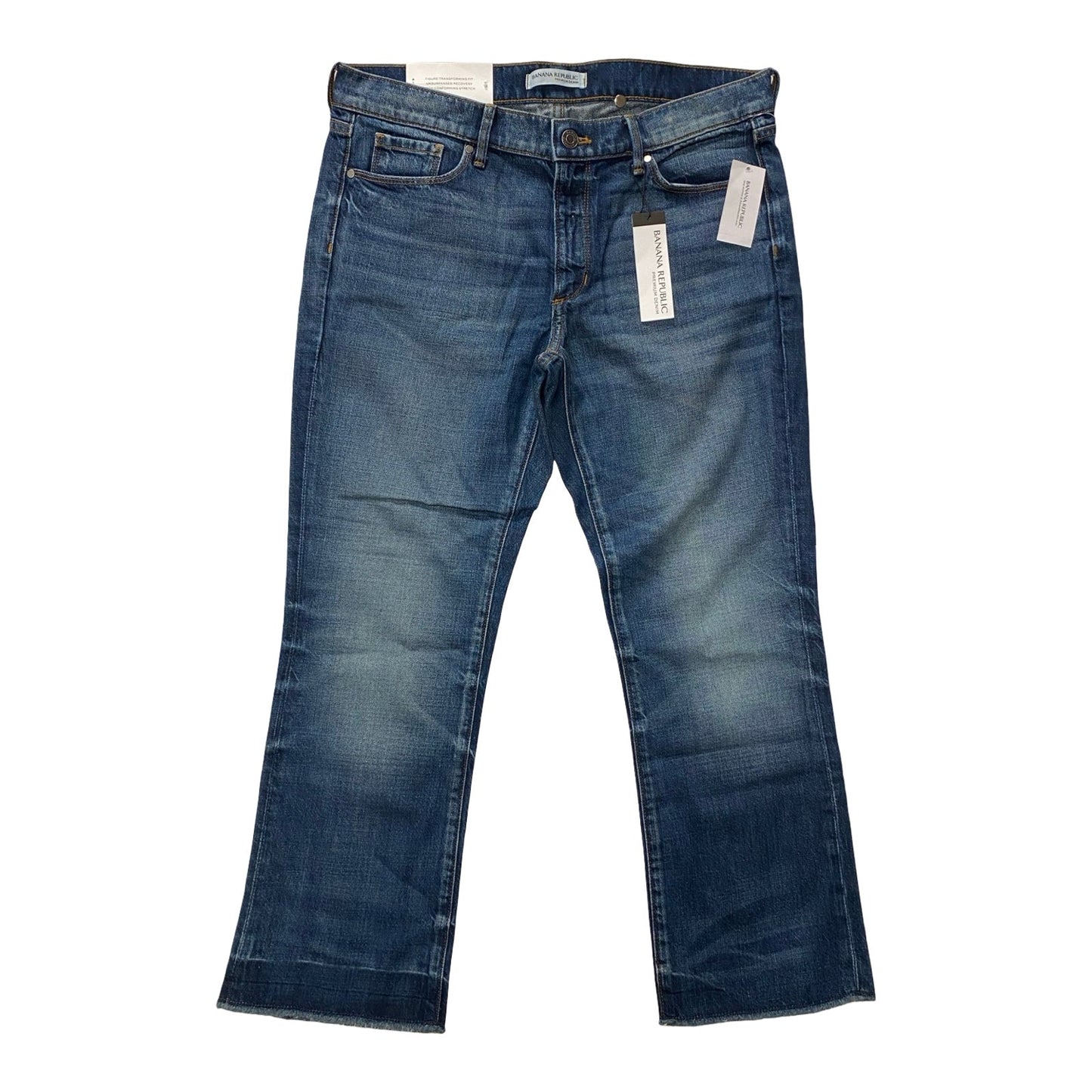 Jeans Flared By Banana Republic In Blue Denim, Size:8