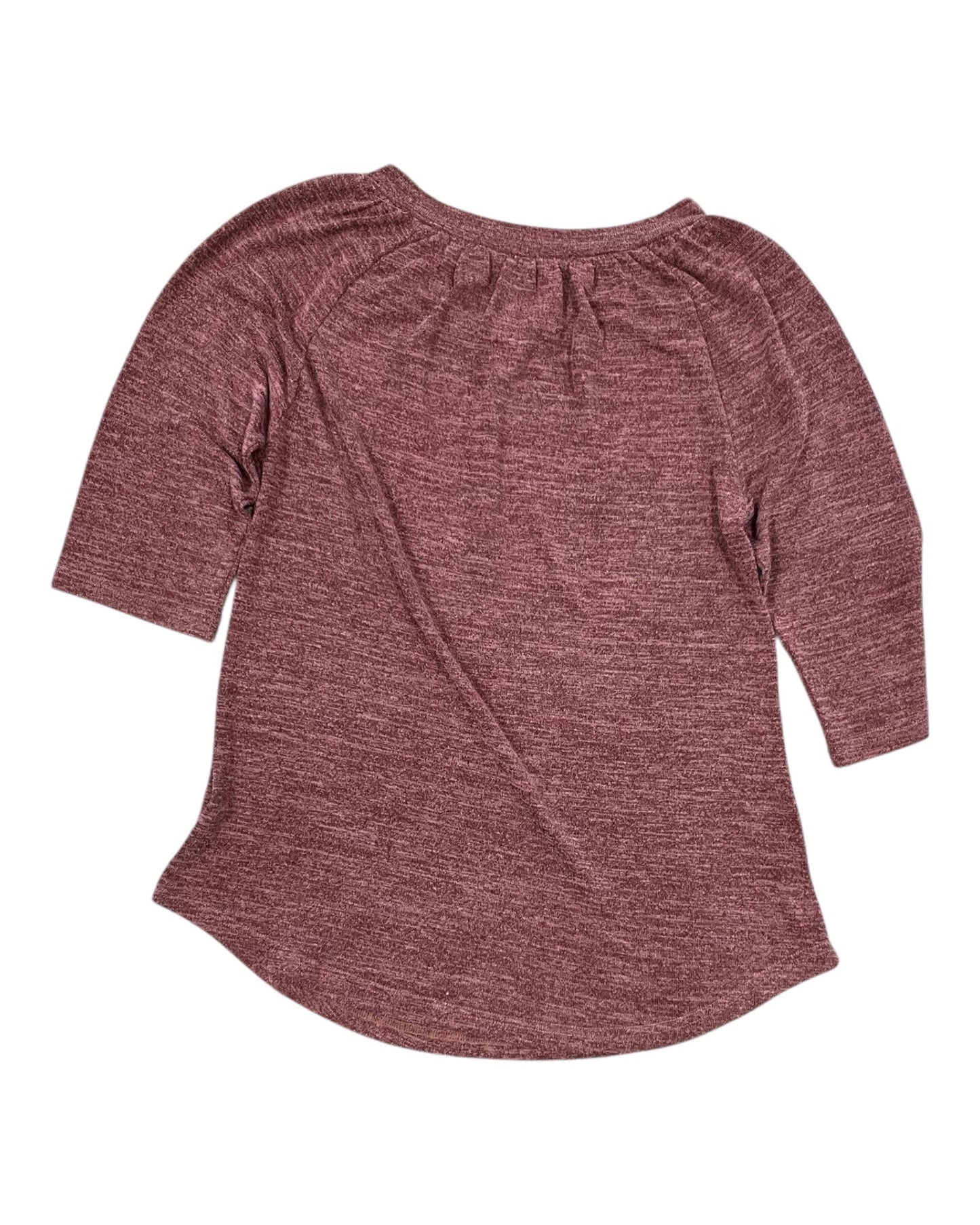 Top 3/4 Sleeve By Clothes Mentor In Red, Size:S
