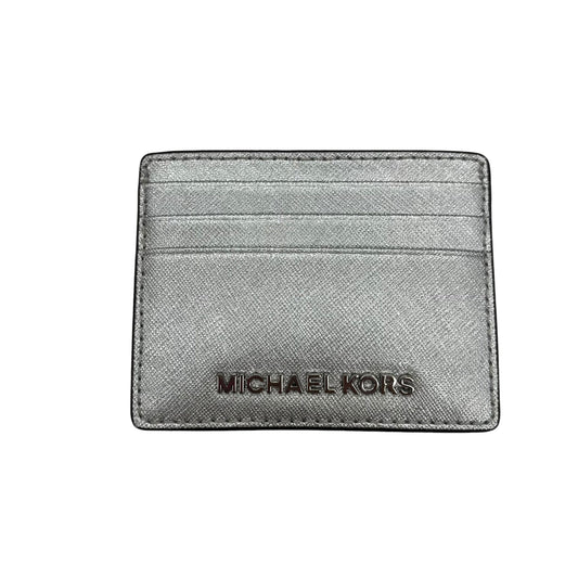 Id/Card Holder Designer By Michael Kors In Silver