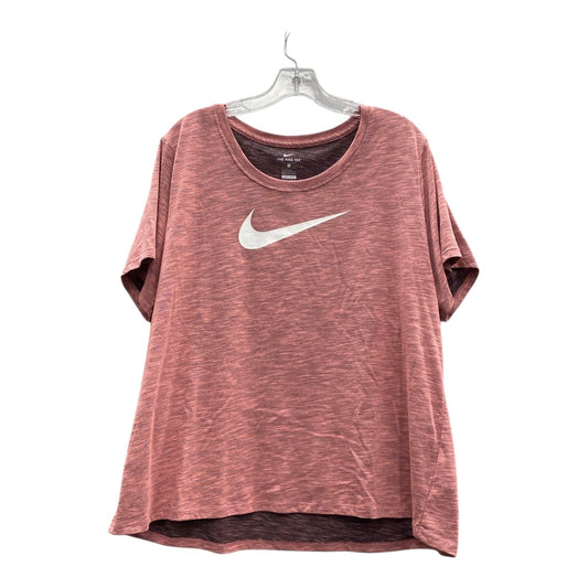 Athletic Top Ss By Nike Apparel In Pink, Size:2X