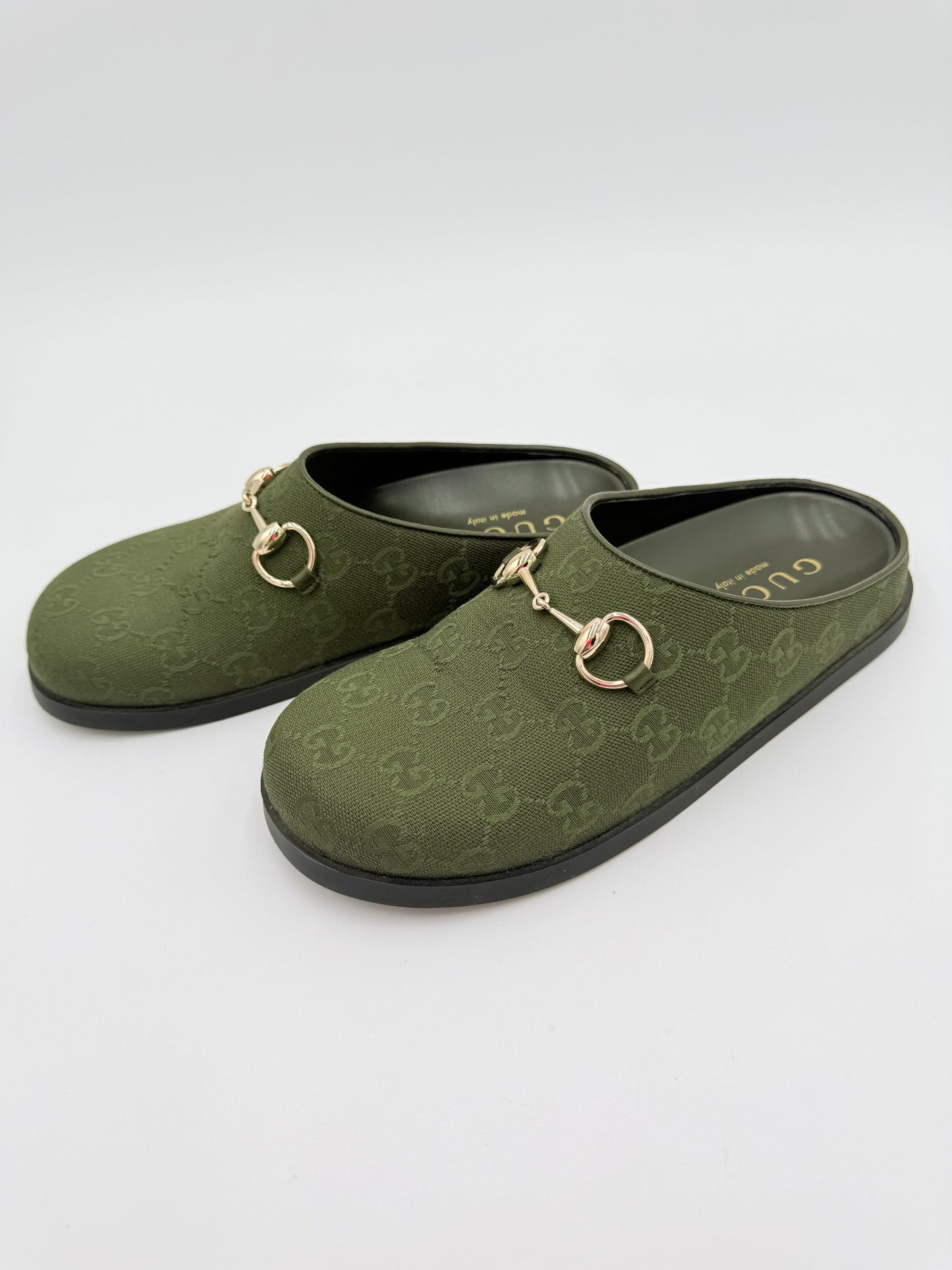 Shoes Luxury Designer By Gucci In Green, Size:6.5