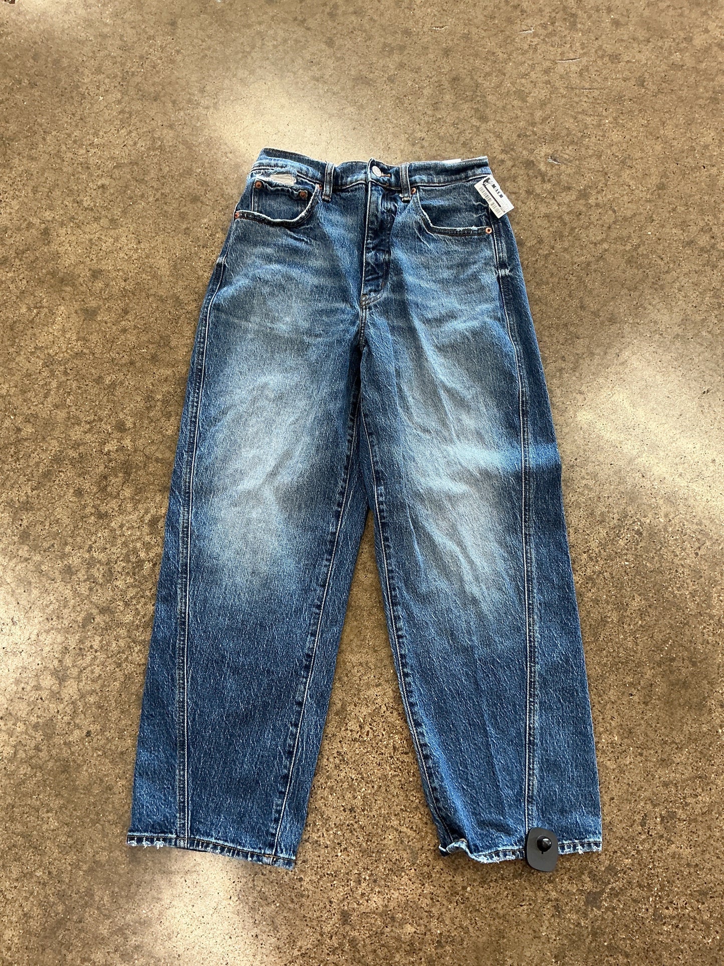 Jeans Straight By Daze In Blue Denim, Size:4