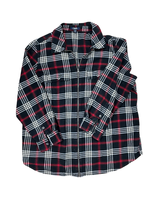 Jacket Other By Chaps In Black & Red, Size:1X