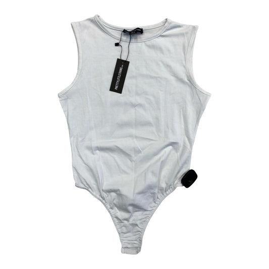 Bodysuit By Pretty Little Thing In White, Size:6
