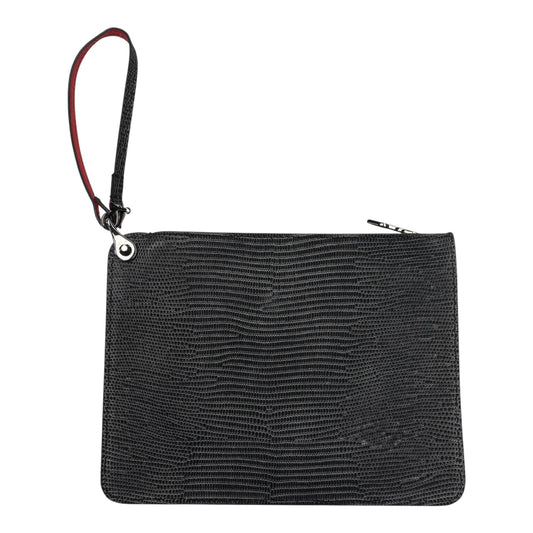 WRISTLET LUXURY DESIGNER by CHRISTIAN LOUBOUTIN In BLACK & RED, Size: LARGE
