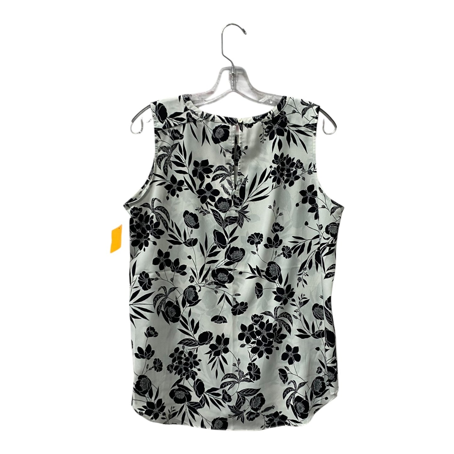 Top Sleeveless By Ann Taylor In Black & White, Size:M