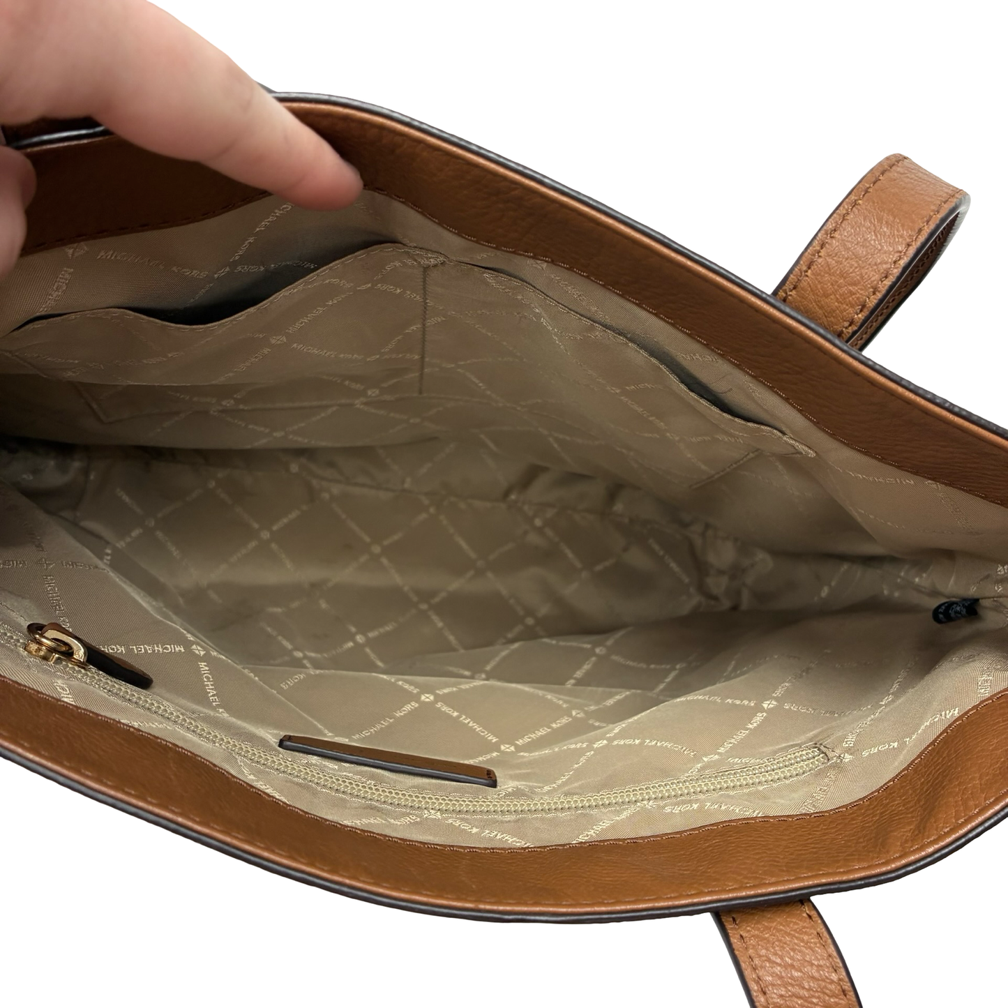 Handbag Designer By Michael Kors In Brown, Size:Medium