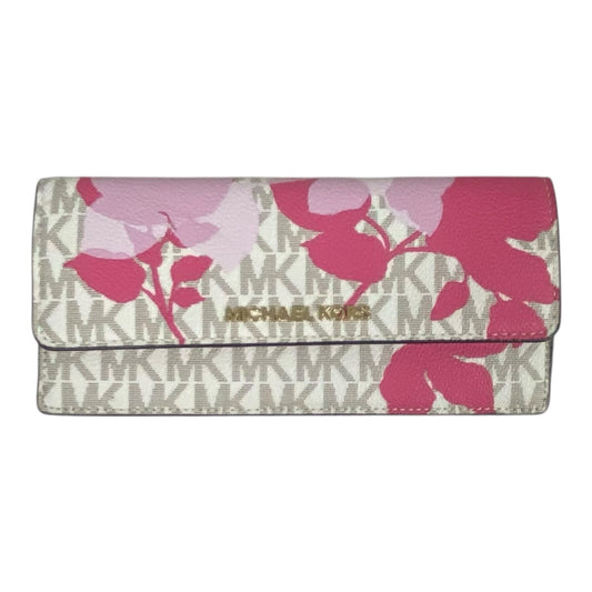 Wallet Designer By Michael Kors In Pink & White, Size:Medium
