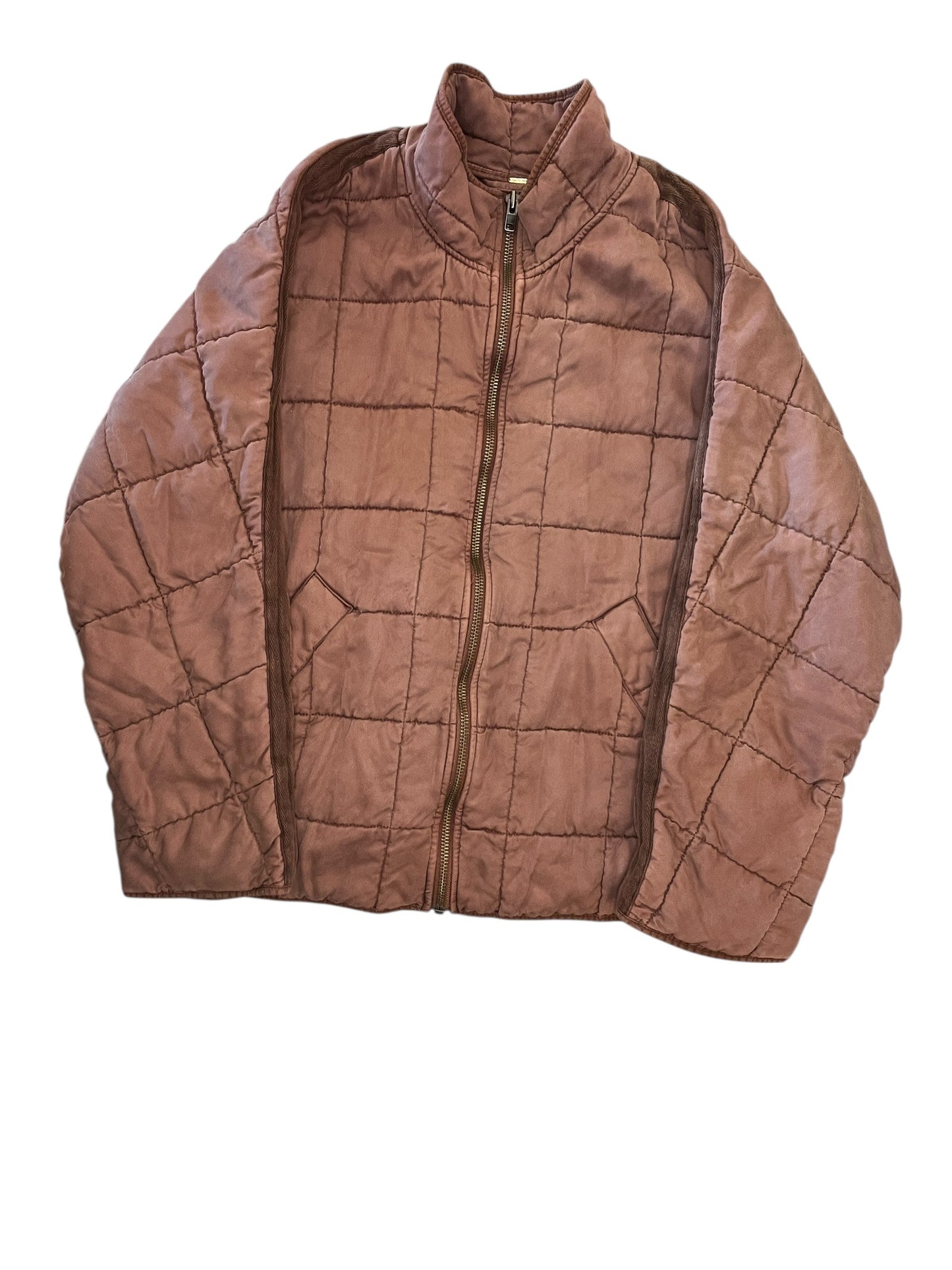 Jacket Puffer & Quilted By Free People In Brown, Size:L