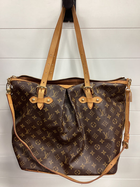 Handbag Luxury Designer By Louis Vuitton In Brown, Size:Large