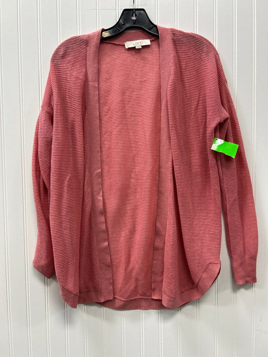 Cardigan By Loft In Pink, Size:Xs