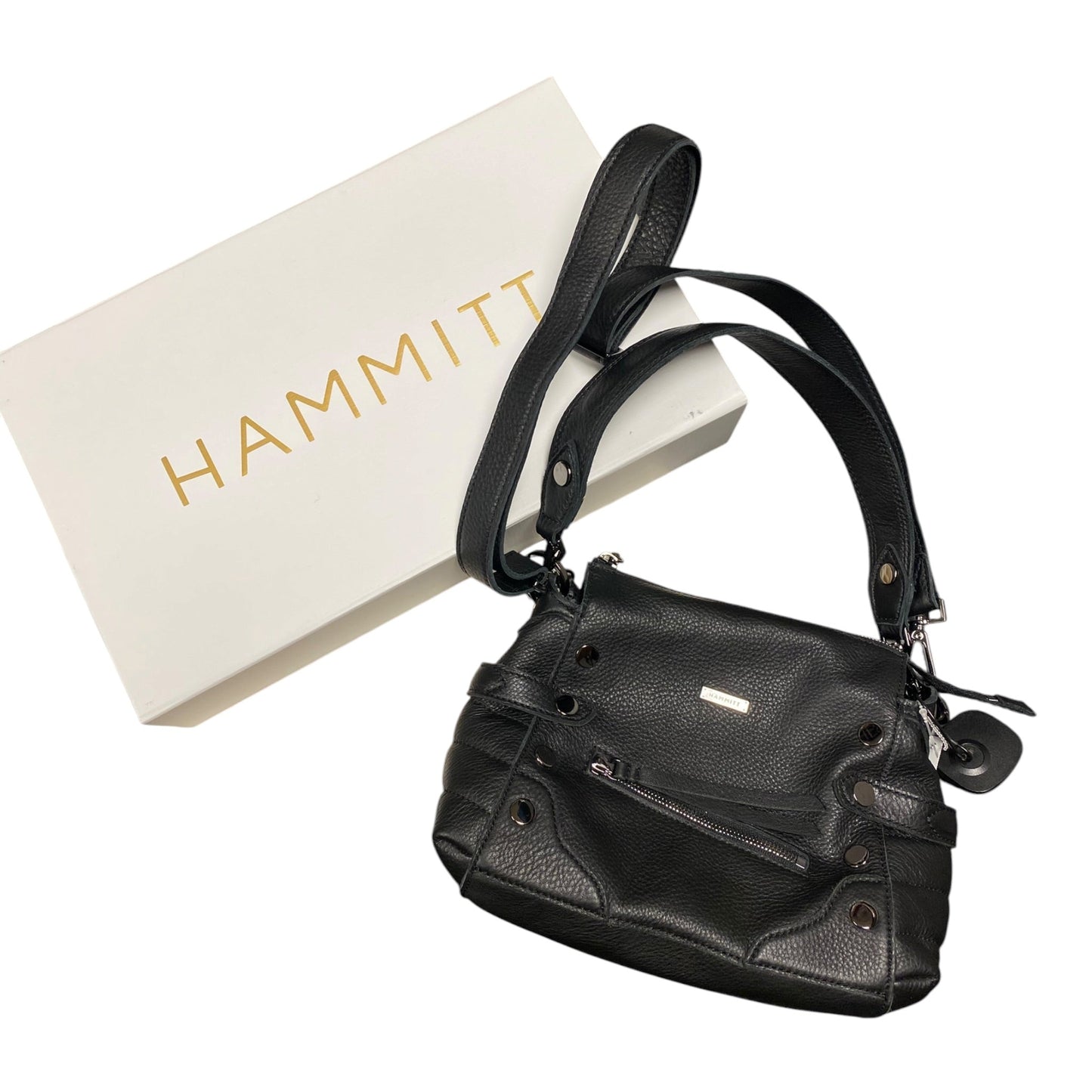 Handbag Designer By Hammitt In Black with key chain. Size:Medium