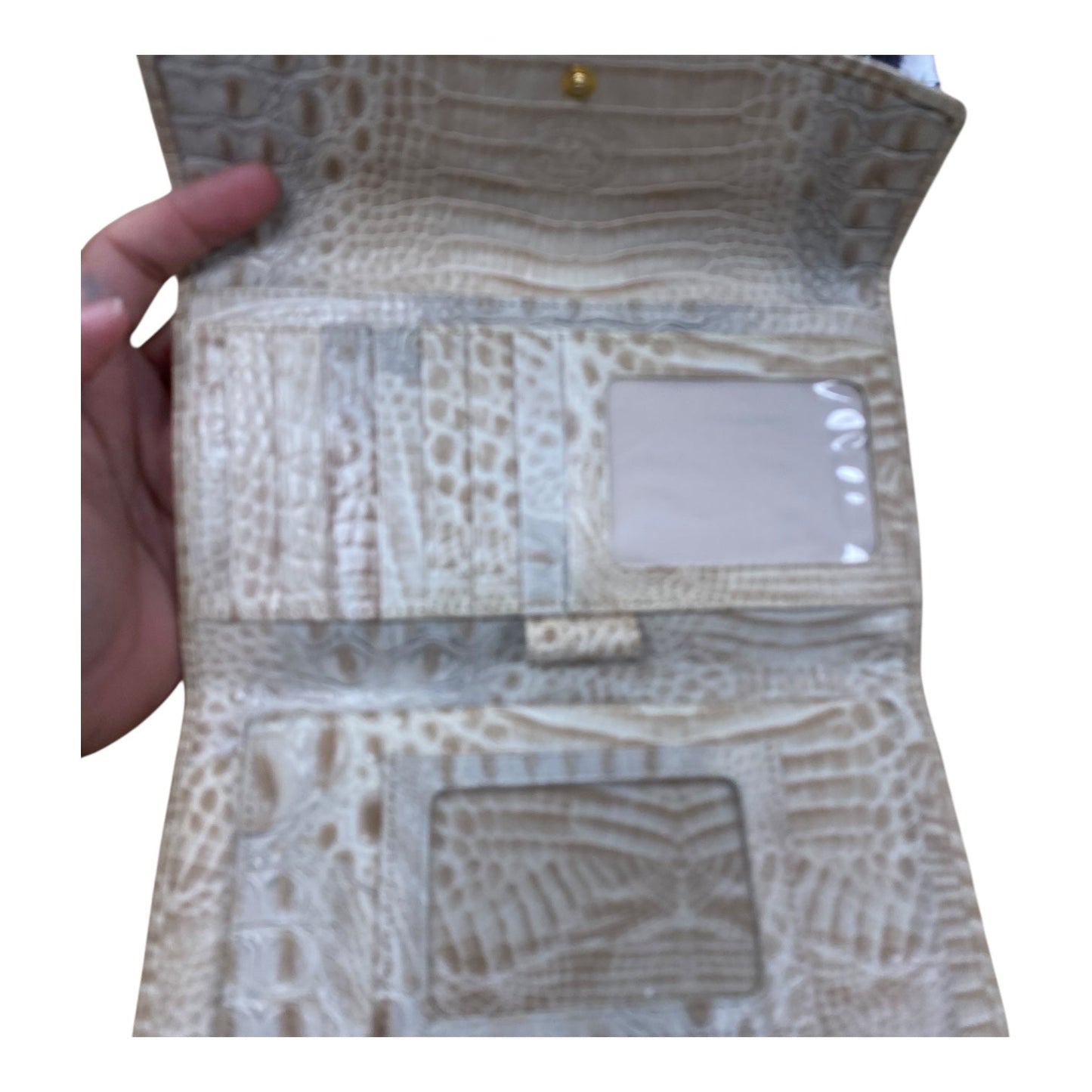 Wallet Designer By Brahmin In Tan, Size:Medium