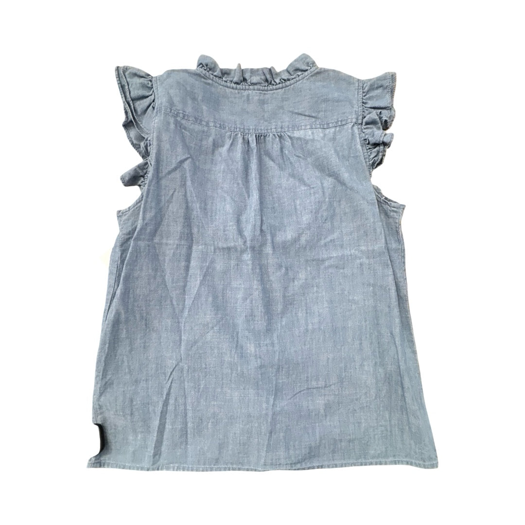 Top Sleeveless By J. Crew In Blue Denim, Size:Xs