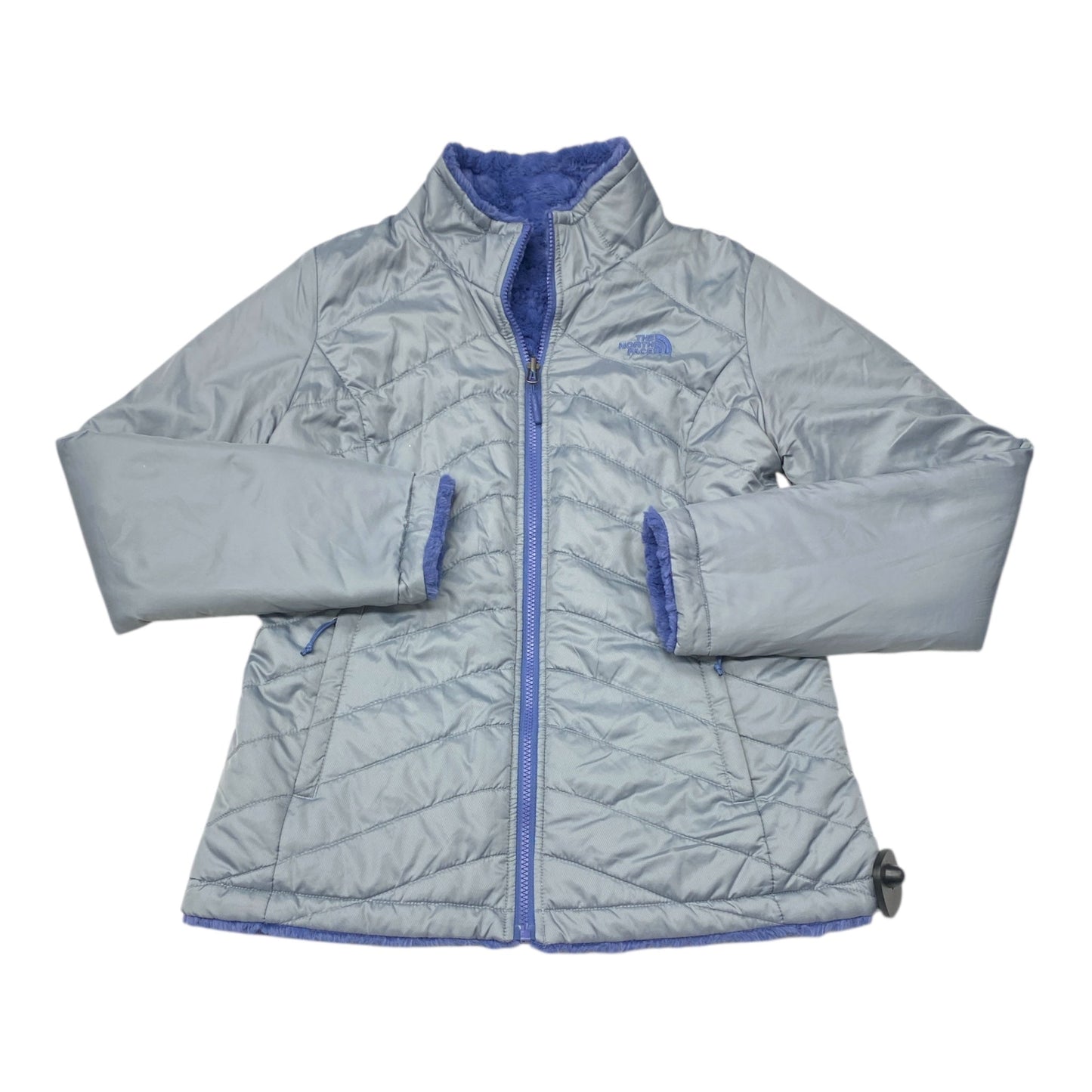 Jacket Faux Fur & Sherpa By The North Face In Grey & Purple, Size:M