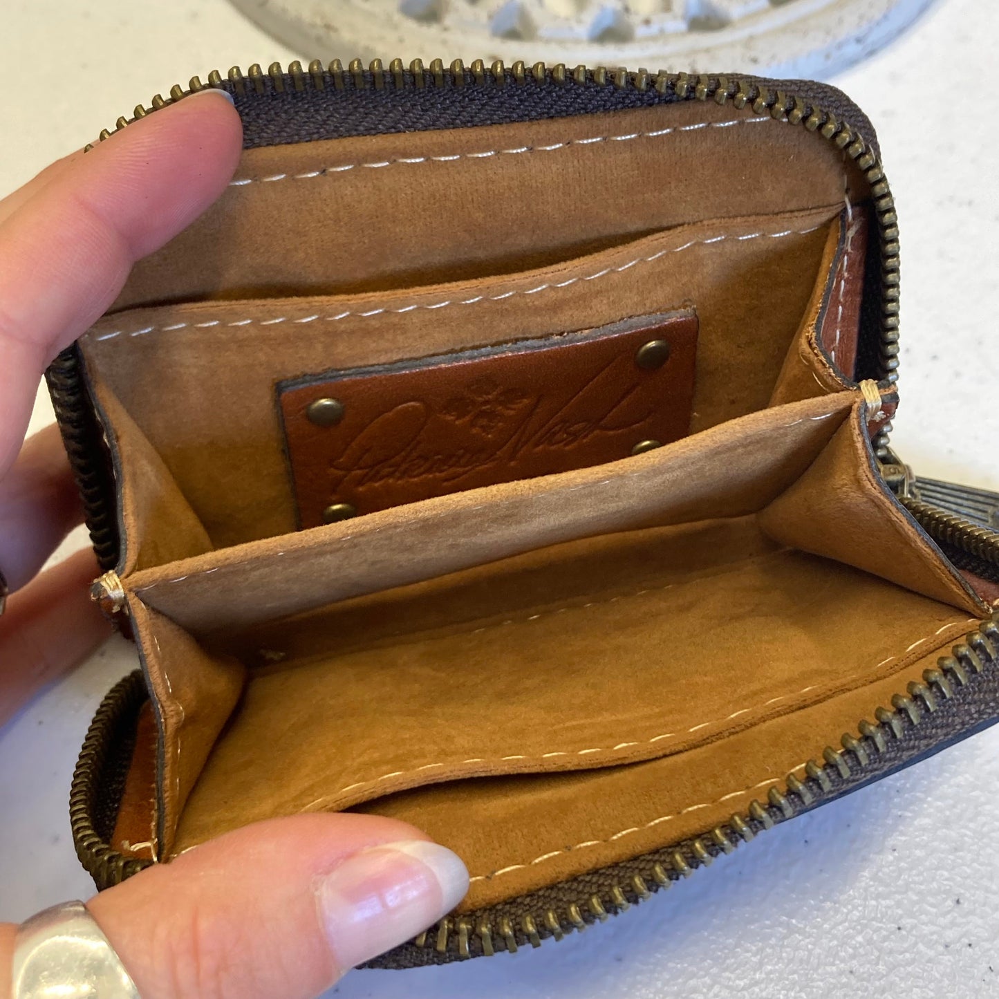 Coin Purse Designer By Patricia Nash In Brown, Size:Small