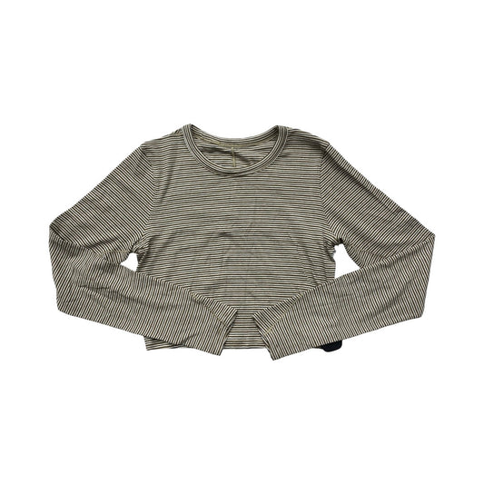 Athletic Top Ls Crewneck By Lululemon In Striped Pattern, Size:S