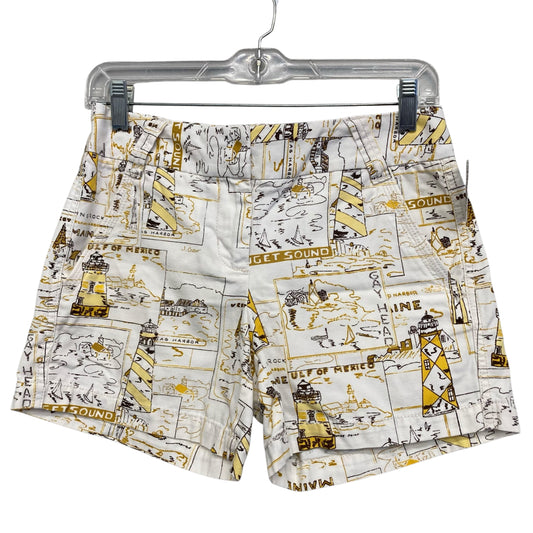 Shorts By J. Crew In White & Yellow, Size:0