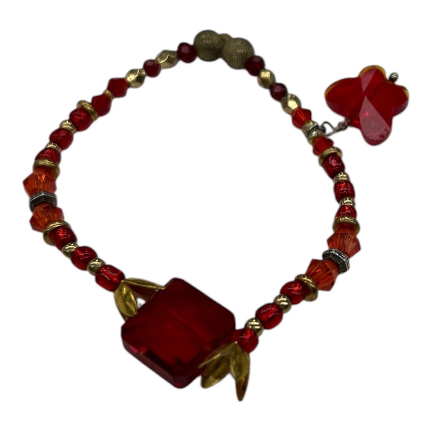 Bracelet Beaded By Clothes Mentor In Red