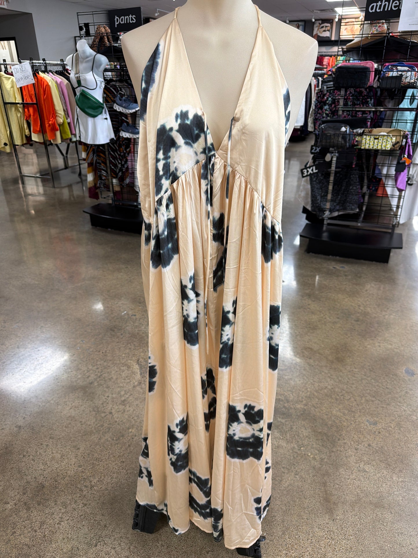 Dress Casual Maxi By Commense In Blue & Cream, Size:Xl
