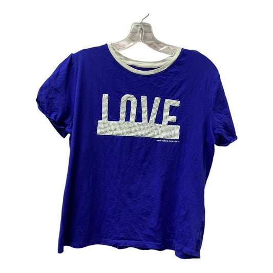 Top Ss By New York And Co In Blue, Size:L