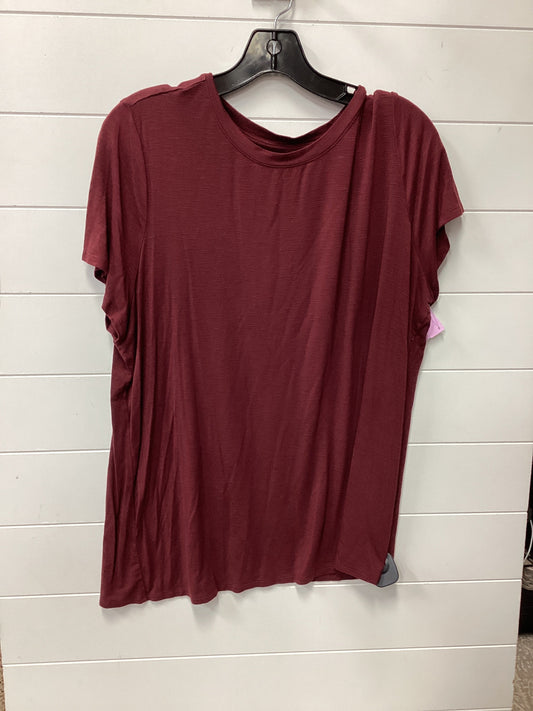 Top Ss By Maurices In Maroon, Size:1X