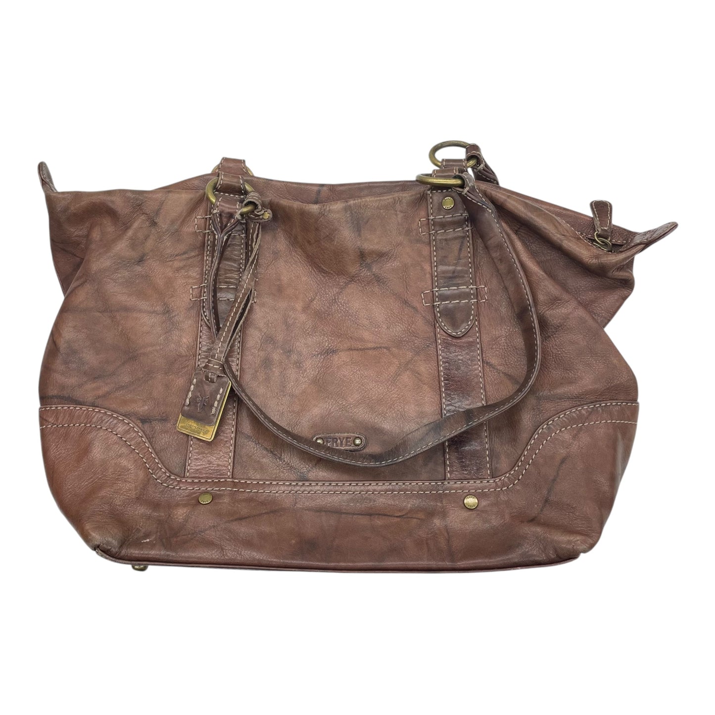 Handbag Designer By Frye In Brown, Size:Large