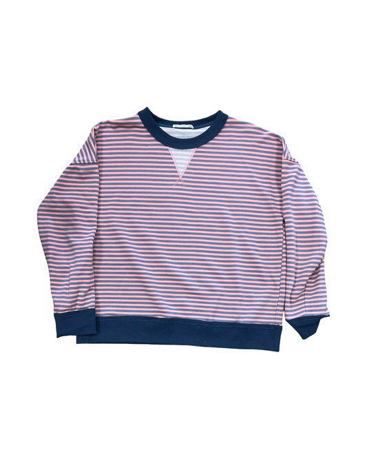 Sweatshirt Collar By Staccato In Blue & Orange, Size:M