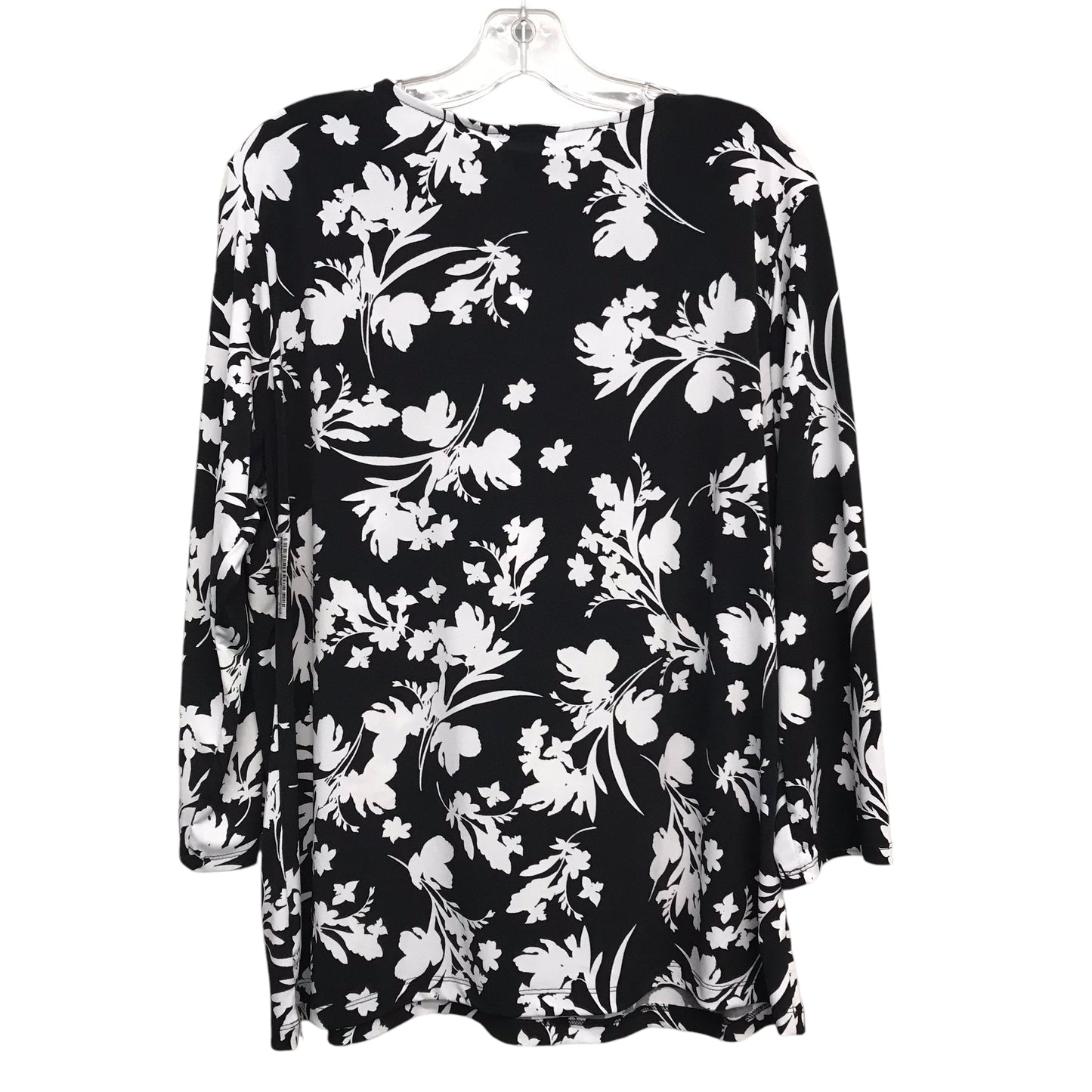 Top Ls By Liz Claiborne In Black & White, Size:Xl