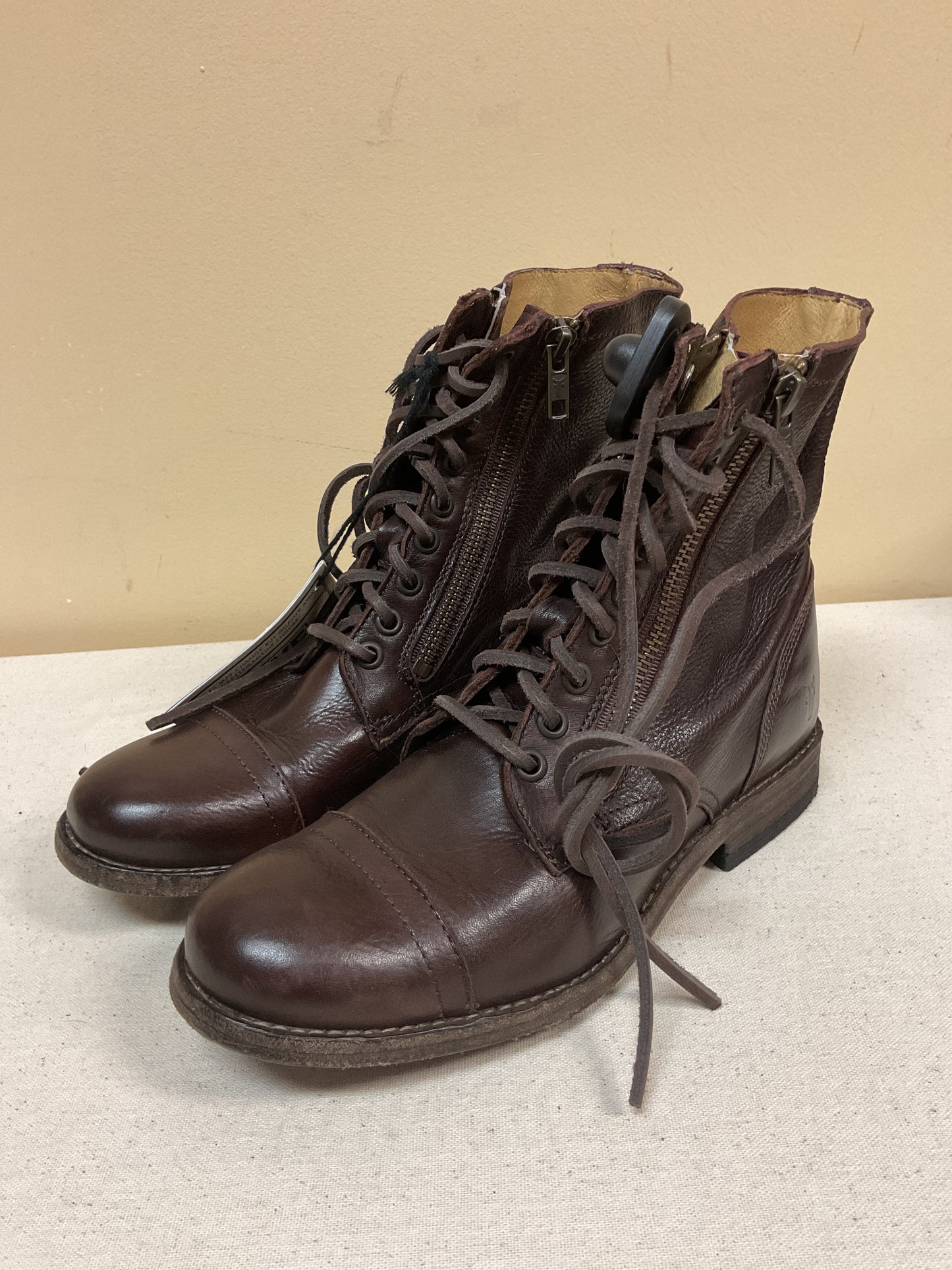 Boots Designer By Frye In Brown, Size:6.5