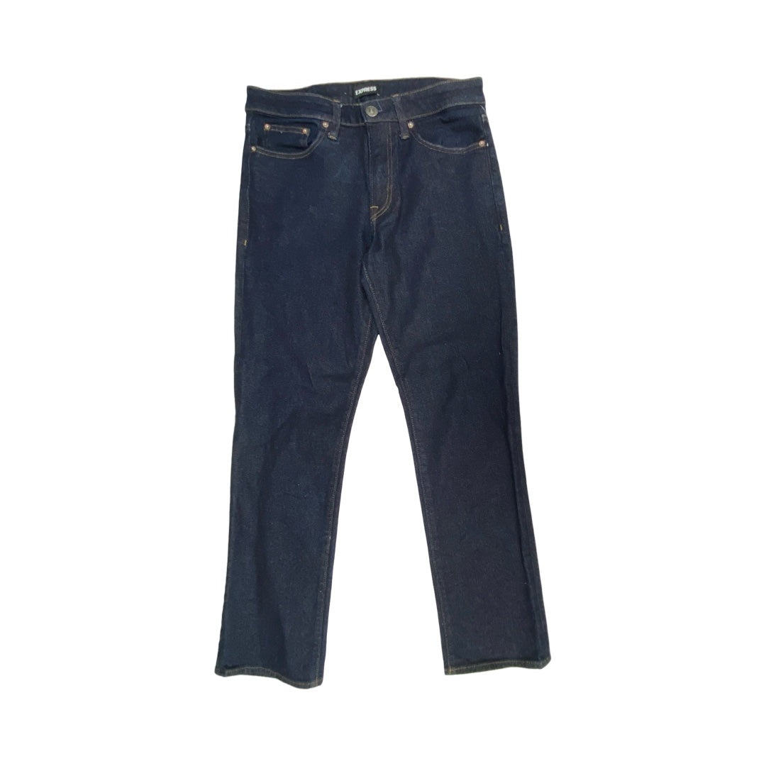 Jeans Boot Cut By Express In Blue Denim, Size:10