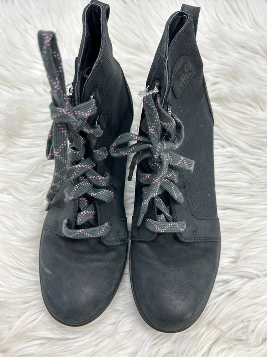 Boots Ankle Flats By Sorel In Black, Size:9