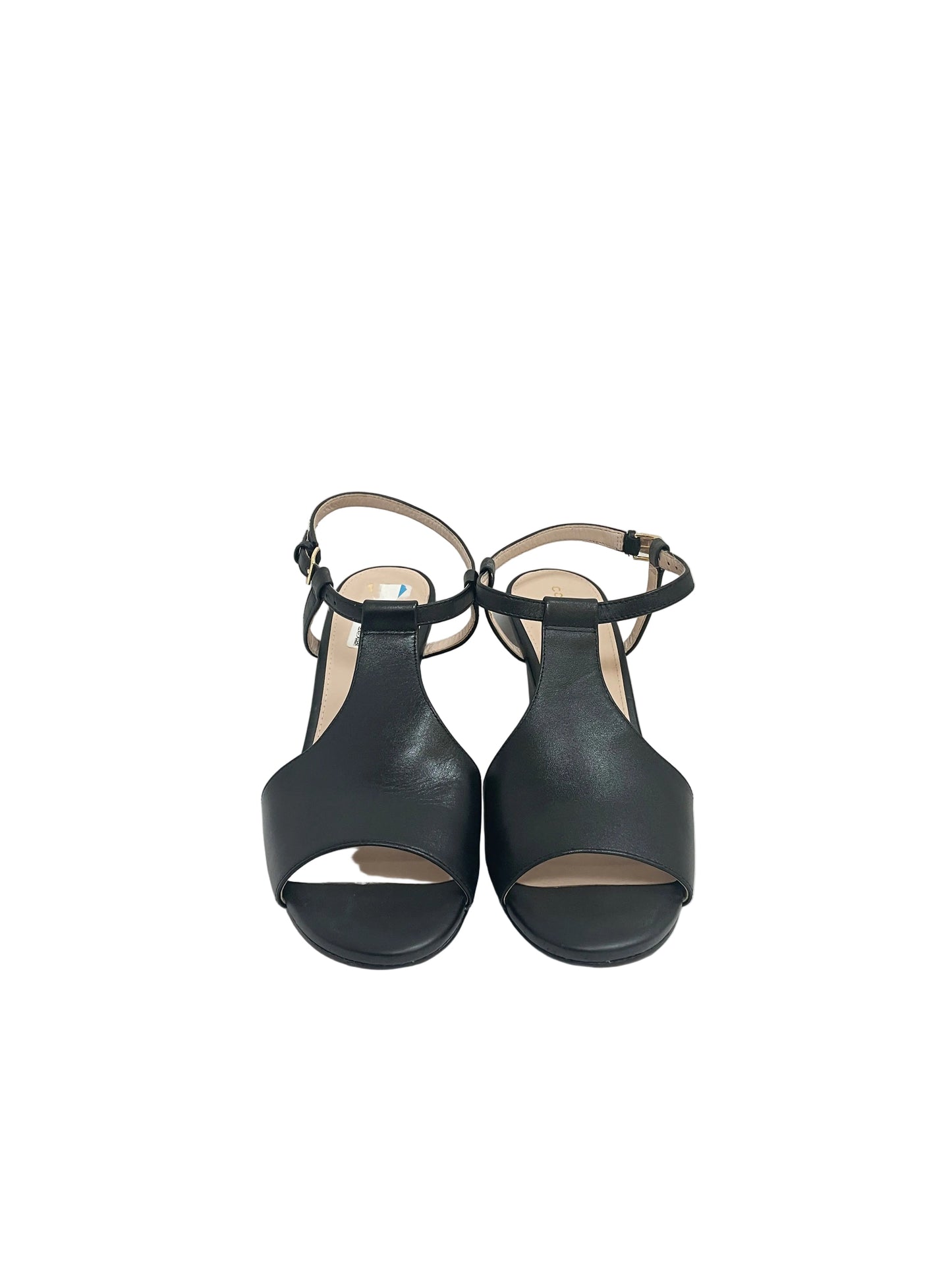 Sandals Heels Wedge By Cole-Haan In Black, Size:7.5